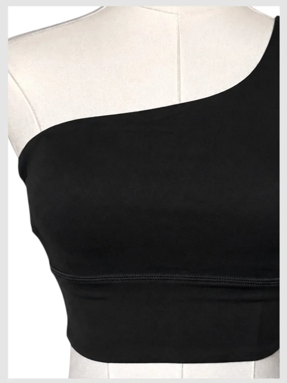 Lululemon Align Asymmetrical Bra Black One Shoulder Nulu S 4